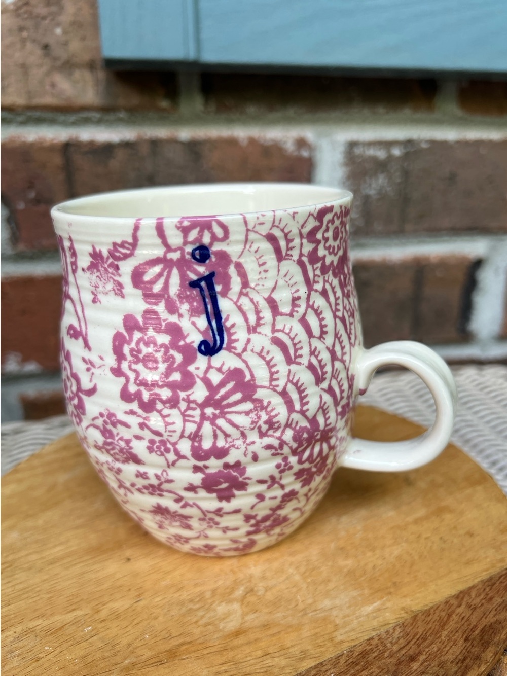 Anthropologie Homegrown Monogram “J” Mug